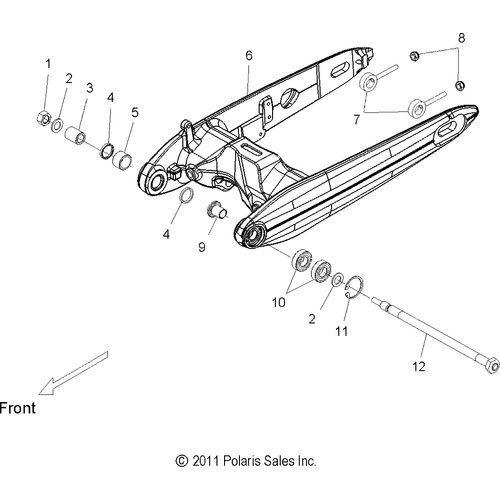 Suspension, Swing Arm - 2014 Victory Judge All Options - V14Mb36 Schematic 2316 OEM Schematic