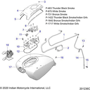 Tank Fuel Blacksmk/Grfx by Polaris 1025429-1422 Fuel Tank