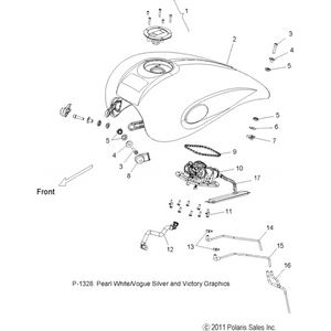 Tank, Fuel by Polaris 1018004-1328 Fuel Tank