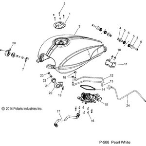 Tank, Fuel by Polaris 1018260-566 Fuel Tank