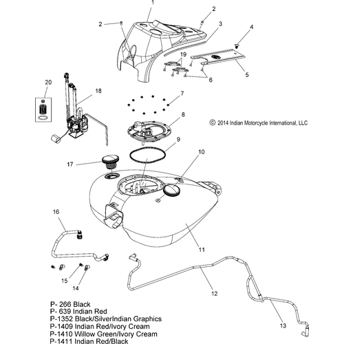 Tank Fuel by Polaris 1018972-266 Fuel Tank