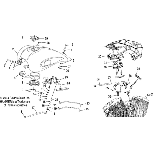 Tank, Fuel, No Spine, Toxic Green W/Tribal Tattoo by Polaris 1014755-1202 Fuel Tank