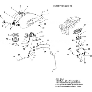 Tank, Fuel, Spine by Polaris 1014738-1246 Fuel Tank