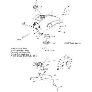 Tank, Fuel, Spine by Polaris 1014739-266 Fuel Tank