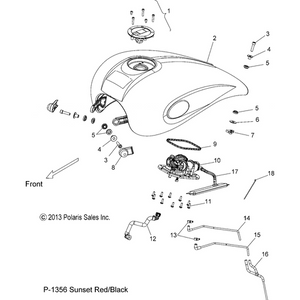 Tank, Fuel, Spine [Intl Only] by Polaris 1018003-1343 Fuel Tank