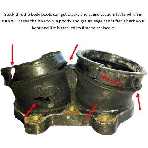 2Pcs Throttle Body Boot Adapter For Polaris Ranger RZR XP 900 & ACE - Rubber Intake Manifold
