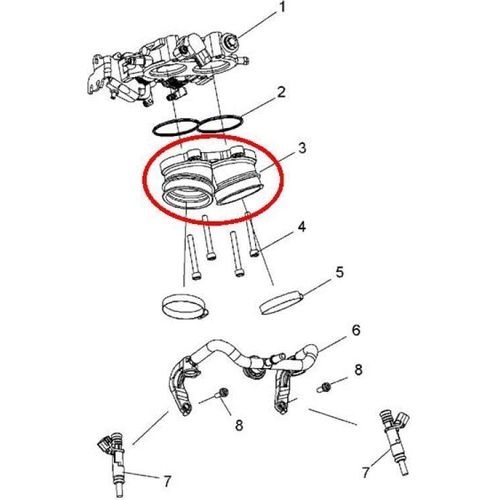 Throttle Body Boot Adapter by Polaris 1203866 Throttle Body Boot