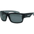 Tiger Bomb Eyewear Matte Black W/Smoke Polarized Lens by Bomber TR111 Sunglasses