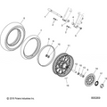 Tire, Front, 130/90/16, Bw, E3 by Polaris