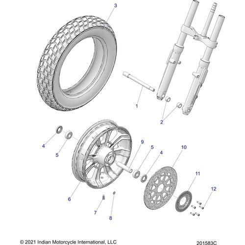 Tire-Front Mt60Rs 130/90-16 by Polaris 5416925 Tire