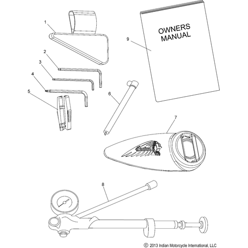 Tools, Tool Kit All Options - 2017 Indian Springfield Schematic-27095 OEM Schematic