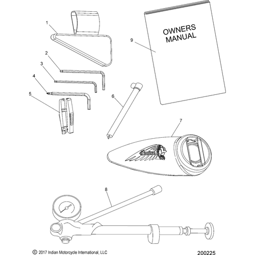 Tools, Tool Kit All Options - 2018 Indian Chieftain Elite Schematic-26746 OEM Schematic