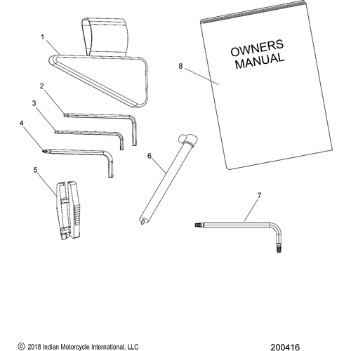 Tools, Tool Kit N19ccdaa All Options - 2019 Indian Chief Dark Horse Schematic-26138 OEM Schematic