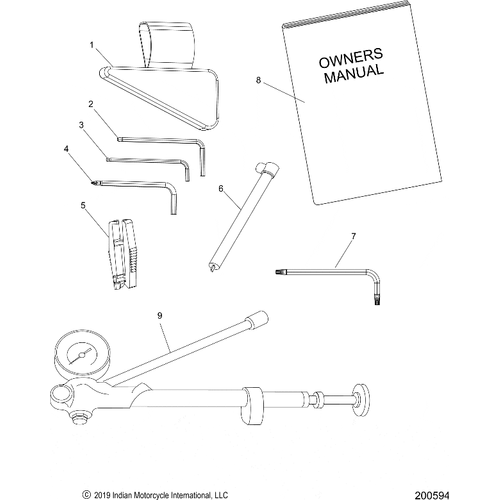 Tools, Tool Kit N21tvaaa/N21tvaca All Options - 2021 Indian Chief Vintage Premium 111 Schematic-23462 OEM Schematic