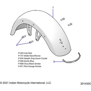 Trim Edge Fender Intl by Polaris 8360149 Fender Accent