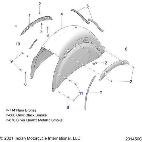 Trim Rear Fender LH Rear Black by Polaris 5451884 Fender Accent
