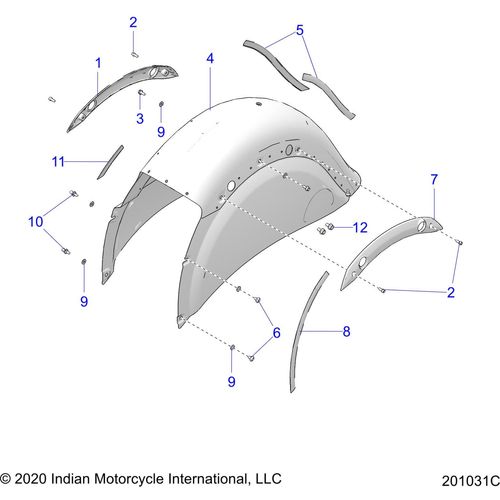 Trim Rear Fender LH Rear by Polaris 5456173 Fender Trim