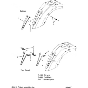 Trim, Taillight, Sdprlwht by Polaris 5136613-675 Tailight Trim