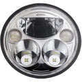Indian TruBeam Headlight, 7 In. Round, Chrome by Custom Dynamics