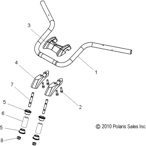 Tube, Handlebar, Lexan, Chrome [Classic] by Polaris 5336654-156 Handlebars