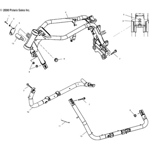 Tube,Lwr,Frm,Crdl,Rh,Blk by Polaris 1012926-067 Front Frame