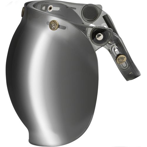 Western Powersports Drop Ship Helmet Shield Silver Iridium Universal Flip-Up Bubble Shield by GMAX G002015