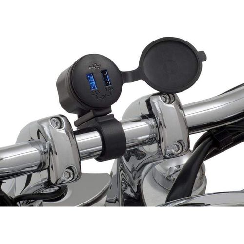 Big Bike Parts Electrical Accessory USB Charger Handlebar Mount by Show Chrome 13-208