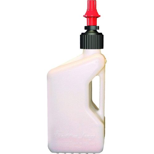 Western Powersports Fuel Can Utility Container White W/Red Cap 5Gal by Tuff Jug WURR