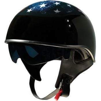Parts Unlimited Drop Ship Half Helmet XS / USA Skull Vagrant Helmet by Z1R 0103-1307