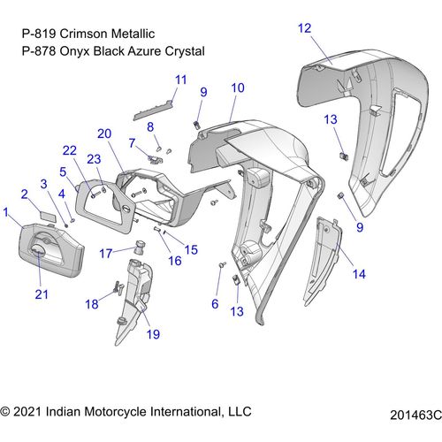 Vent-Door LH Crmmet by Polaris 5457577-819 Fairing Accessory