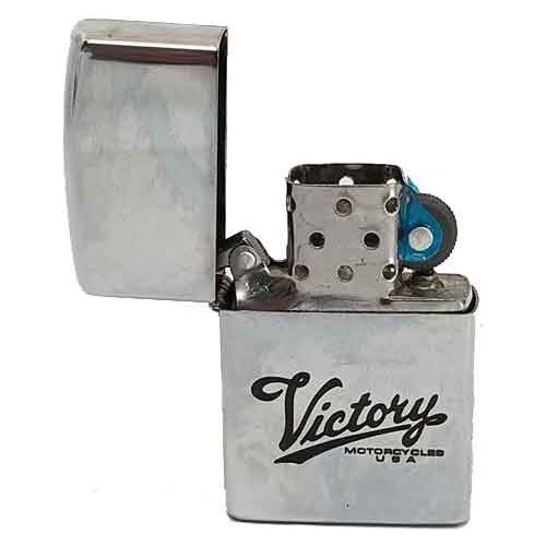 Taylor Specialties Lighters Victory Script Zippo Style Silver Lighter by Witchdoctors ZIPSCR-SIL