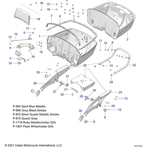 Weld-Bumper Trunk GBlack by Polaris 1023874-266 Bumper
