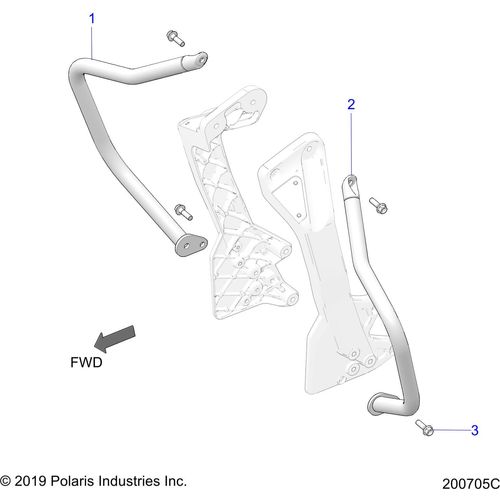 Off Road Express OEM Hardware Weld-Hwy Bar RH Black by Polaris