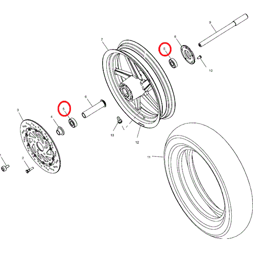 Wheel Bearing V92 by Polaris