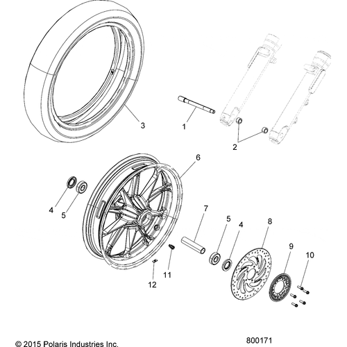 Wheel, Front - 2017 Victory Octane All Options Schematic 419 OEM Schematic