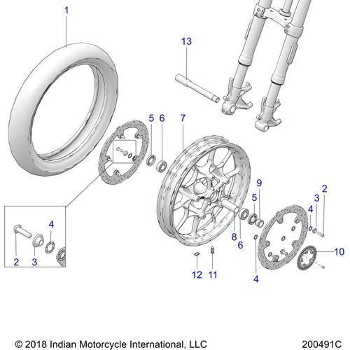 Wheel, Front - 2019 Indian Ftr 1200 Rally Le Schematic-25728 OEM Schematic