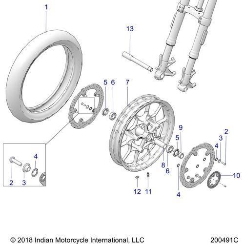 Wheel, Front - 2020 Indian Ftr 1200 Schematic-24572 OEM Schematic