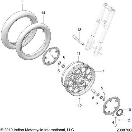 Wheel, Front - 2020 Indian Ftr 1200 Rally Schematic-24472 OEM Schematic