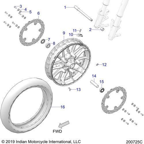Wheel, Front All Options - 2020 Indian Challenger Base/Limited Schematic-25293 OEM Schematic