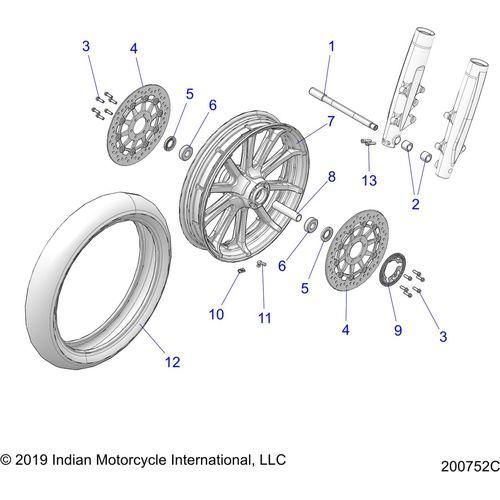 Wheel, Front All Options - 2021 Indian Chieftain Standard 111 Schematic-23092 OEM Schematic