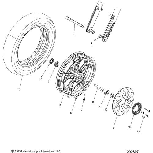 Wheel, Front All Options - 2021 Indian Scout Bobber Sixty Schematic-22643 OEM Schematic