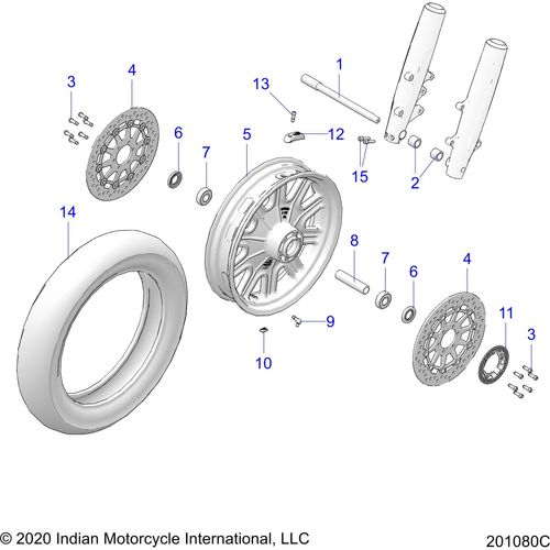 Wheel, Front All Options - 2021 Indian Springfield 111 Schematic-22464 OEM Schematic