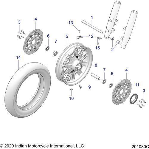 Wheel, Front All Options - 2021 Indian Springfield 116 Schematic-22394 OEM Schematic
