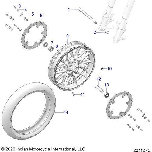 Wheel, Front All Options - 2022 Indian Challenger Standard Schematic-21968 OEM Schematic