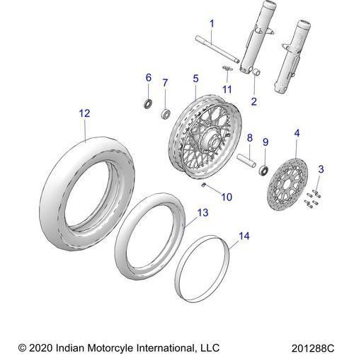 Wheel, Front All Options - 2022 Indian Chief Bobber 111 Schematic-21835 OEM Schematic