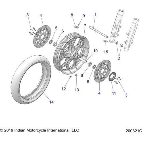 Wheel, Front All Options - 2022 Indian Chieftain Elite Schematic-21573 OEM Schematic