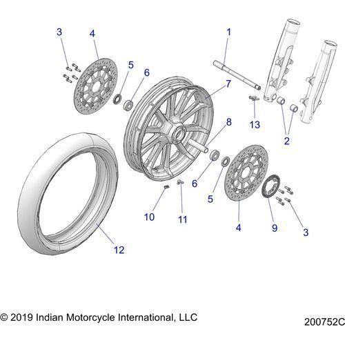 Wheel, Front All Options - 2022 Indian Chieftain Standard 111 Schematic-21423 OEM Schematic