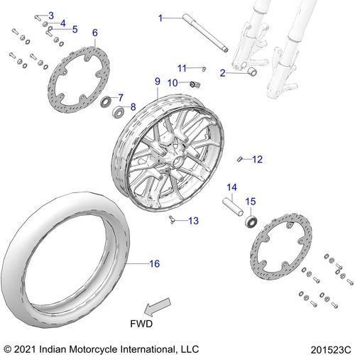 Wheel, Front All Options - 2022 Indian Pursuit Dark Horse / Dark Horse Premium Schematic-21103 OEM Schematic