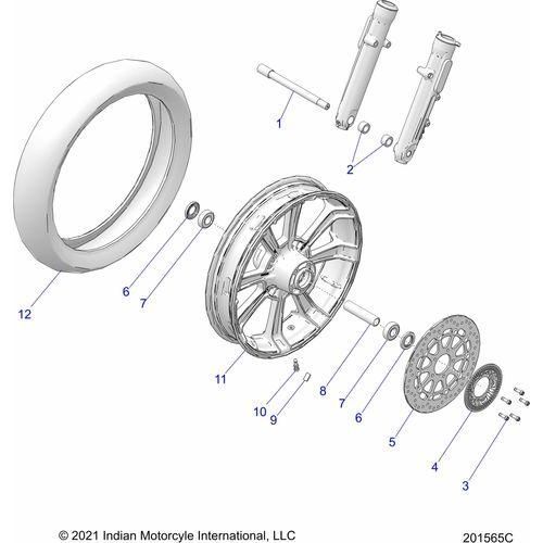 Wheel, Front All Options - 2022 Indian Scout Rogue Sixty Schematic-20459 OEM Schematic