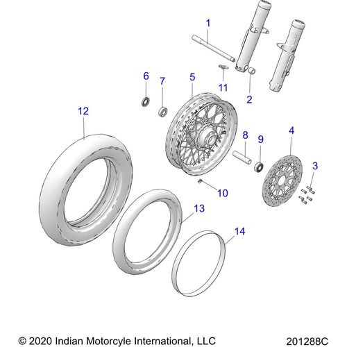 Wheel, Front All Options - 2022 Indian Super Chief Limited 116 Schematic-20065 OEM Schematic